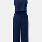 Round Neck Top and Wide Leg Pants Set