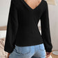 Honey V-Neck Long Sleeve T-Shirt