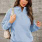 Quarter Zip Dropped Shoulder Sweatshirt