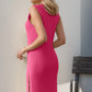 Split Round Neck Sleeveless Dress