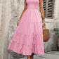 FULL SIZE Smocked Scoop Neck Sleeveless Tank Dress