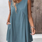 Ivy Lane Ruched V-Neck Sleeveless Mini Dress