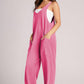Wide Strap Jumpsuit with Pockets