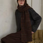 Striped Detail Knit Scarf