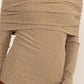 HYFVE Fuzzy Off Shoulder Textured Knit Top