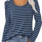 Full Size Striped Round Neck Long Sleeve T-Shirt