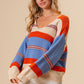 BiBi Multi Color Stripe Scoop Neck Sweater - Brand BiBi