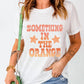 Letter Graphic Round Neck Short Sleeve T-Shirt