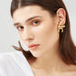 Brass Bow Stud Earrings