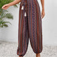 Tassel Printed High Waist Pants