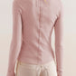 Ribbed Round Neck Long Sleeve Top