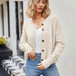 Button Down Exposed Seam Cardigan