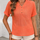 Eyelet V-Neck Short Sleeve Top
