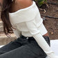 Perfee Off Shoulder Long Sleeve Sweater