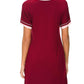 Contrast Trim Short Sleeve Lounge Dress