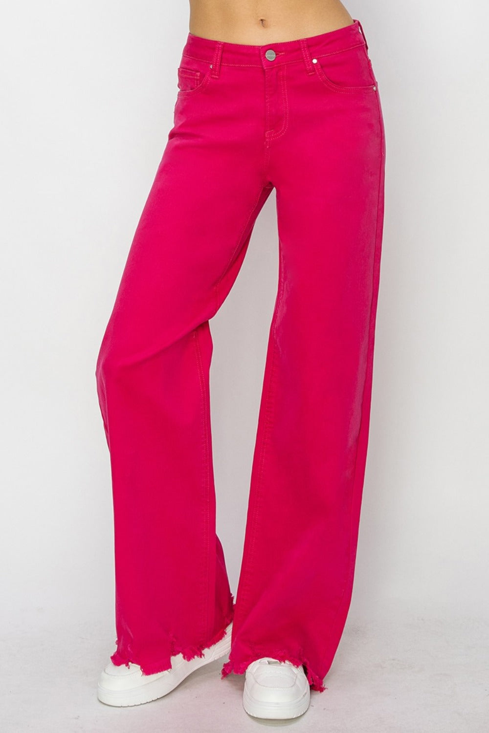 RISEN High Rise Wide Leg Jeans *