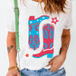 Boots Round Neck Short Sleeve T-Shirt