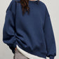 Round Neck Dropped Shoulder Long Sleeve Sweatshirt