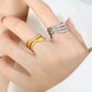 Titanium Steel Three-Layered Ring