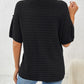 Round Neck Half Sleeve Knit Top