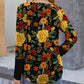 FAM-FAM Printed Round Neck Long Sleeve T-Shirt