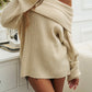 Devine Off-Shoulder Extra-Long Sleeve Sweater