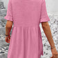 Round Neck Short Sleeve Blouse