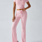 Devine Short Sleeve Top and Drawstring Pants Set