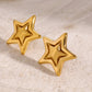Stainless Steel Star Stud Earrings