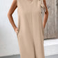 Pocketed Round Neck Sleeveless Mini Dress