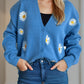 Daisy Button Up V-Neck Cardigan