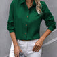 Button Up Collared Neck Long Sleeve Shirt