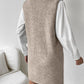 V-Neck Sleeveless Sweater Dress with Pockets