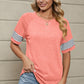 Striped Round Neck Short Sleeve T-Shirt
