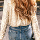 Sequin Surplice Long Sleeve Bodysuit