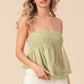 BiBi Fringed Hem Smocked Cami - Brand BiBi