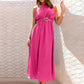 Full Size Single Shoulder Midi Dress
