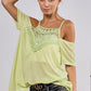 BiBi Front Crochet Lace Adjustable Strap Top - Brand BiBi