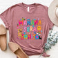 Letter Graphic Round Neck Short Sleeve T-Shirt