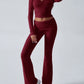 Devine Ruched Long Sleeve Top and Pants Set