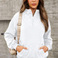 Quarter Zip Dropped Shoulder Sweatshirt