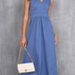 Ruched Sleeveless Midi Dress