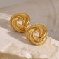 Stainless Steel Volution Stud Earrings