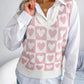 Heart V-Neck Sweater Vest