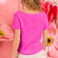 BiBi Cable Knit Short Sleeve Sweater - Brand BiBi
