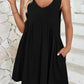Full Size Plunge Wide Strap Mini Tank Dress
