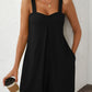 Mandy Sweetheart Neck Wide Strap Romper with Pockets