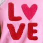 LOVE Sequin Dropped Shoulder Sweatshirt