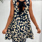 Tied Leopard Round Neck Tank Dress
