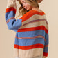 BiBi Multi Color Stripe Scoop Neck Sweater - Brand BiBi